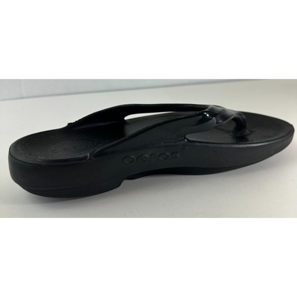 OOFOS OOlala Lightweight Comfort Thongs Flip Flop Sandals Black Women's Size 10 - Picture 9 of 15